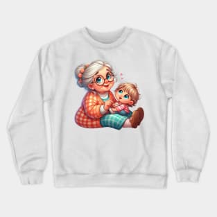 Granny with grandchild Crewneck Sweatshirt